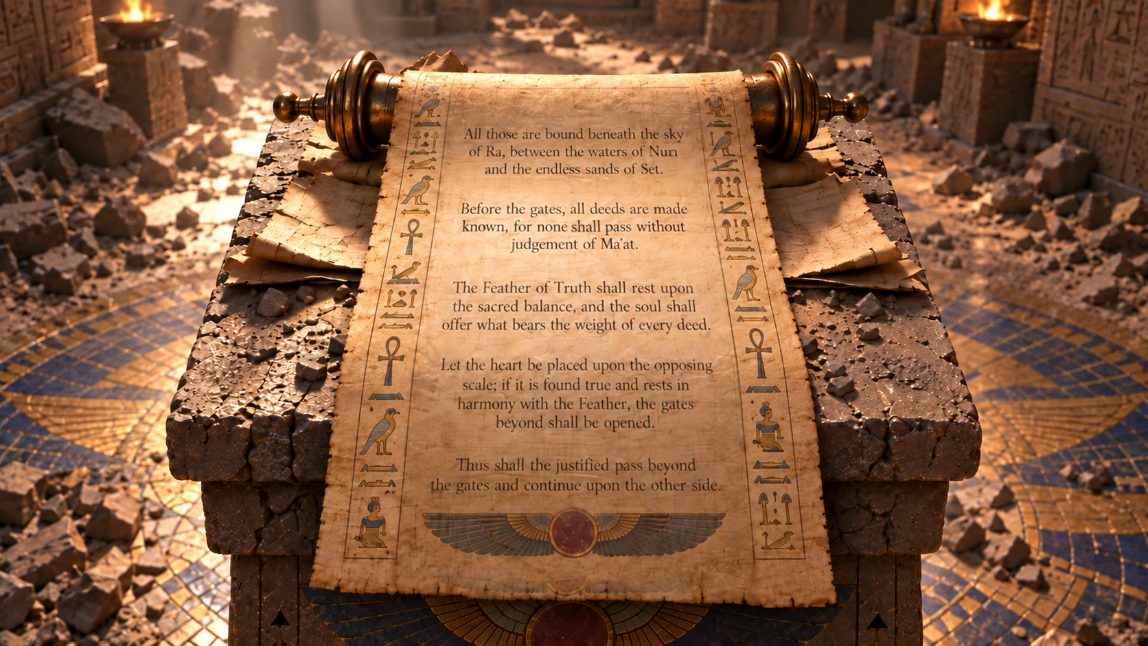 The scroll translated into English text